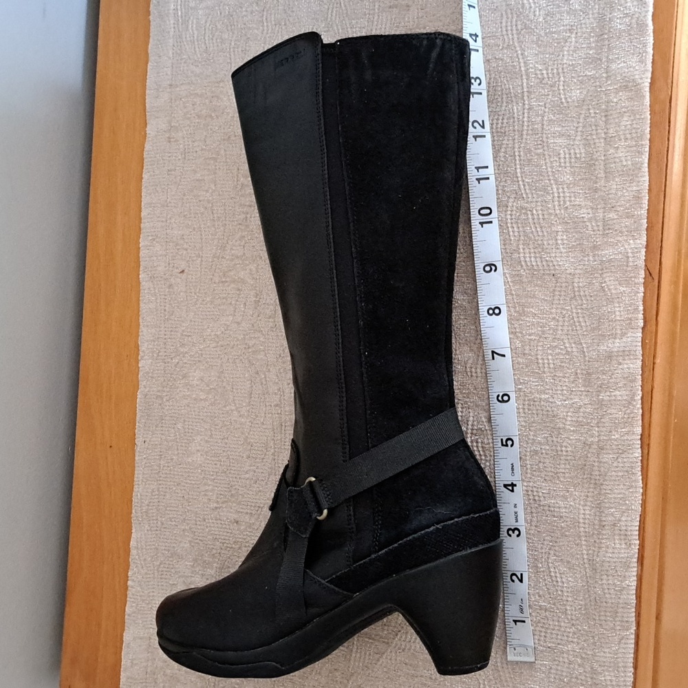 Merrell Evera Fade Heeled Black Leather Zip Boots Women's Size 6.5 - Picture 9 of 10